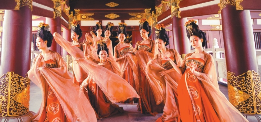 古典舞《簪花仕女》“复活”了传世名画，美轮美奂。图片由受访者提供