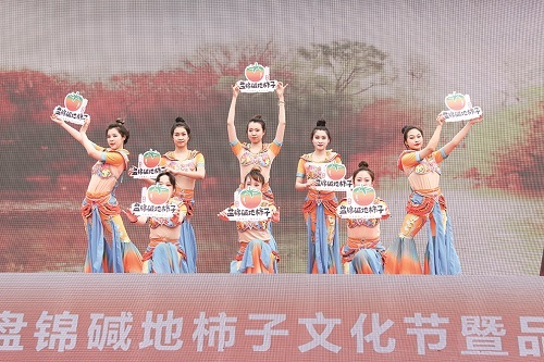 舞蹈表演《碱地柿子之舞》。