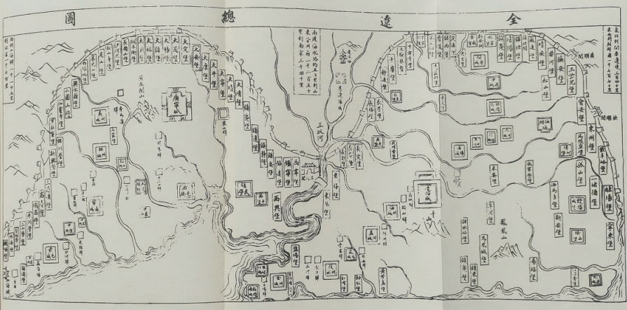 明代《全辽总图》中的明长城在辽东分布呈“M”形。（摄影：郭平）