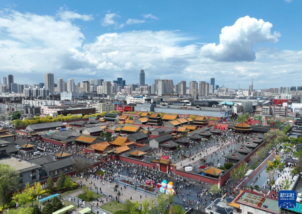 2025年5月3日拍摄的沈阳故宫(无人机照片)。(摄影:李钢)