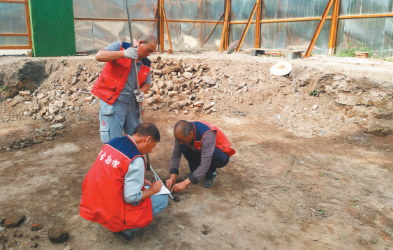 沈阳市沈河区某土地储备前置考古勘探现场。