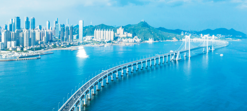 大连山海相依,景色宜人。图为星海湾跨海大桥。王华 摄